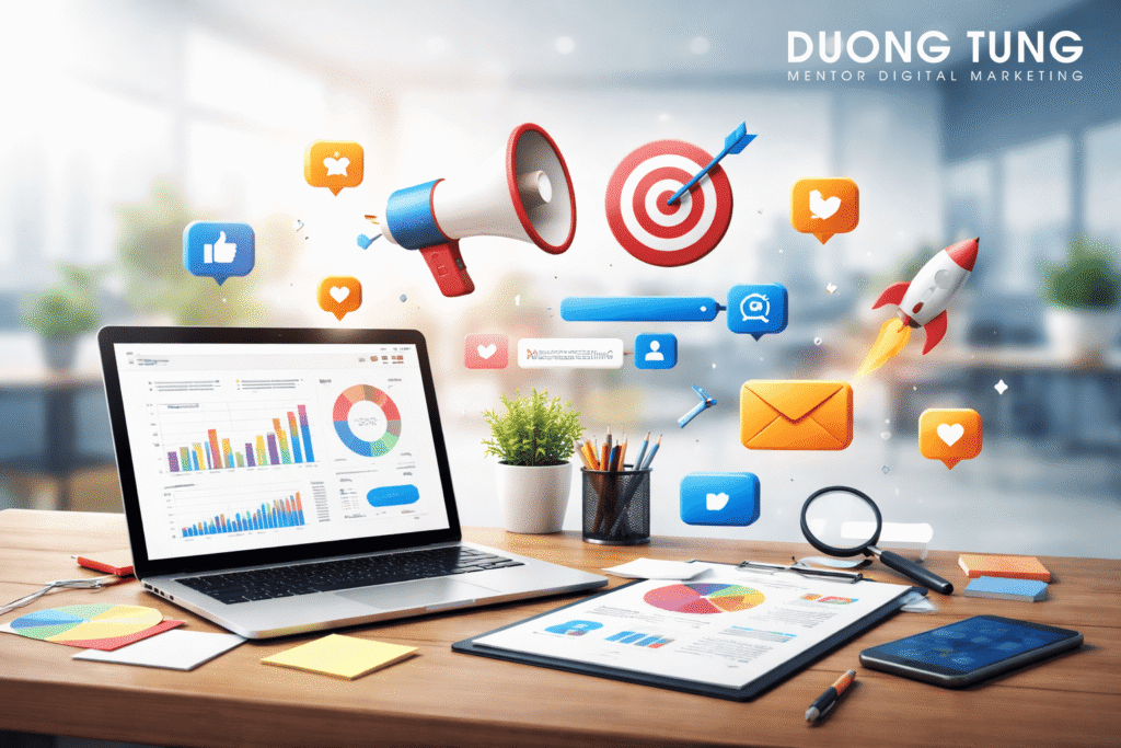 Công cụ tiếp thị kỹ thuật số modern DIGITAL MARKETING