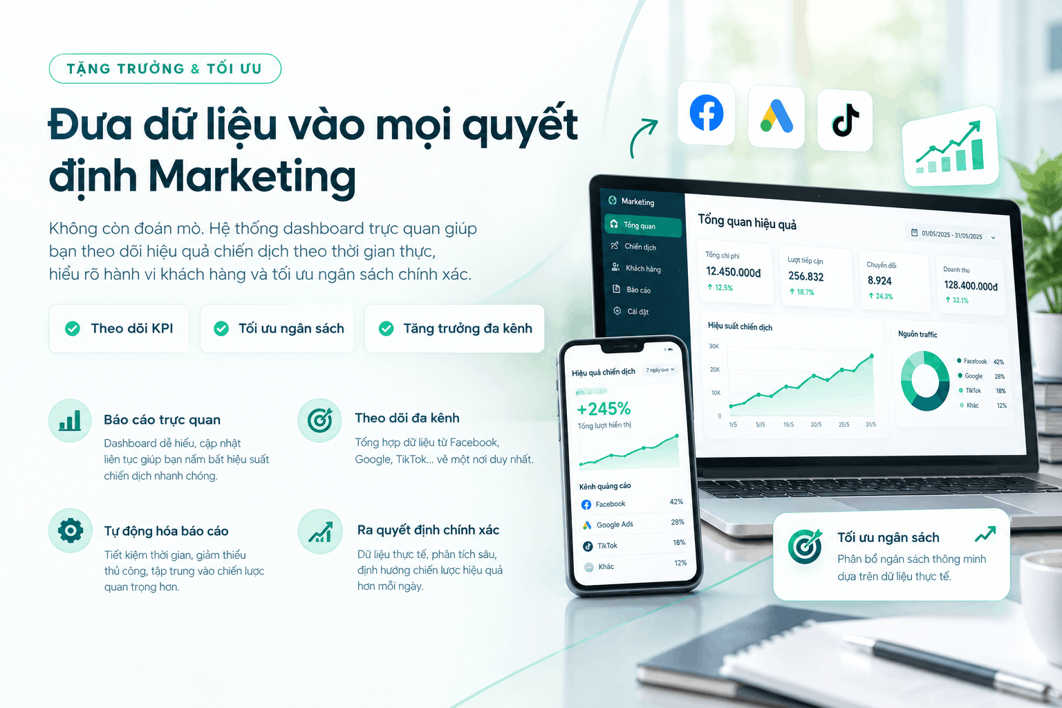 Đưa dữ liệu vào mọi quyết định Marketing và tối ưu ngân sách